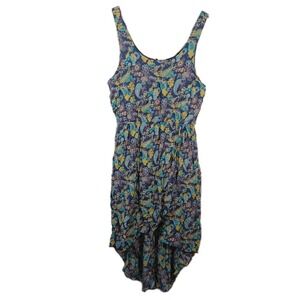 Mudd Blouson Sleeveless Hi Low Keyhole Back Dress Paisley Print Drapey Boho
